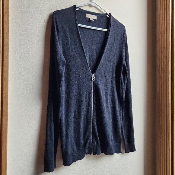 MICHAEL Michael Kors Black Zip-Up Cardigan Size Small - Picture 5 of 15